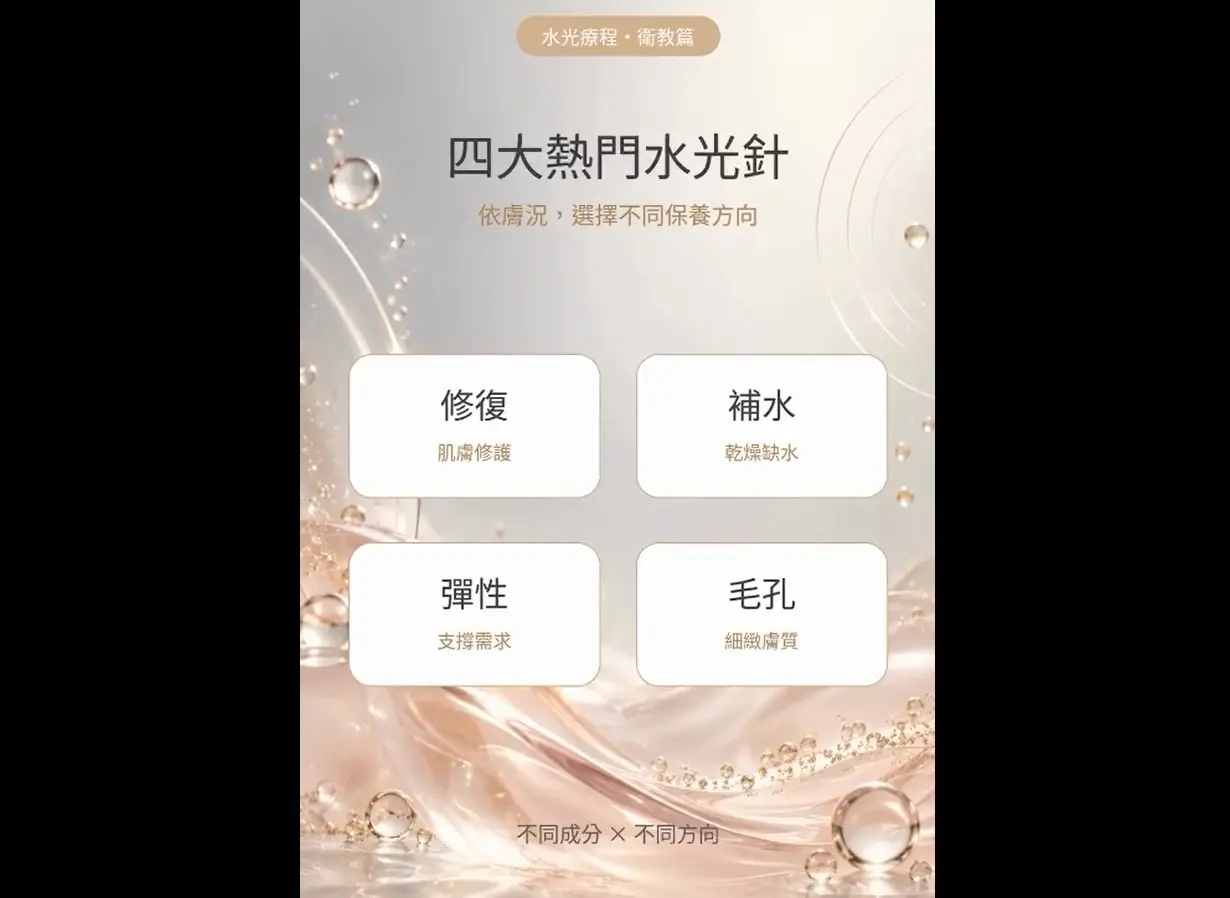 水光針不只補水，選對成分才是重點